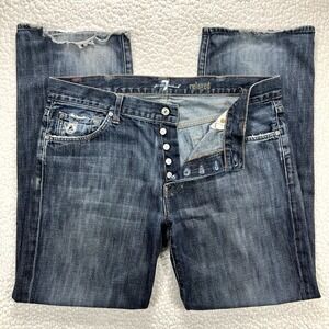 7 For All Mankind Relaxed Fit Jeans Men's 38x33 Streetwear Grunge USA Casual